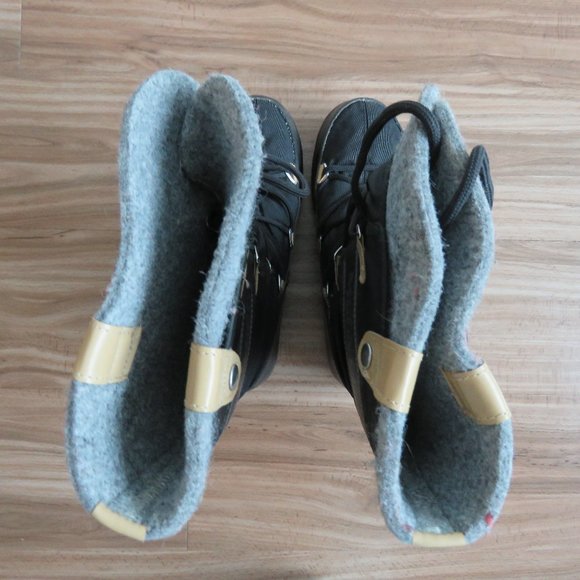 TECNICA ORIGINAL MOON BOOT W.E Monaco Felt Snow Boots in Black Women's Sz 7 - Picture 13 of 16